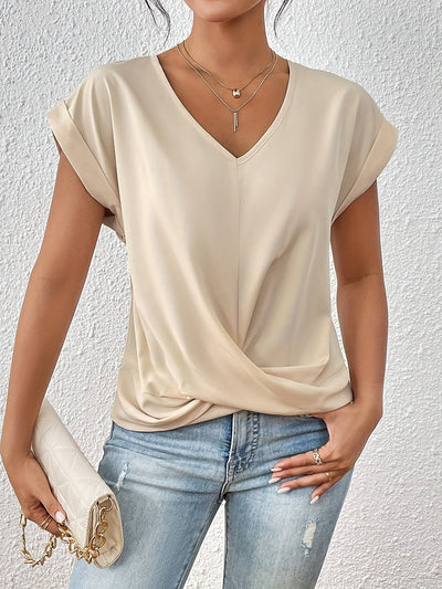 Kathrina |V-Hals Twist Front Top