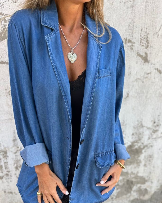 Astrid - Oversized Jeansjakke med Stil