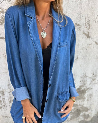 Astrid - Oversized Jeansjakke med Stil