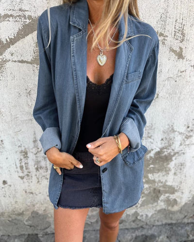 Astrid - Oversized Jeansjakke med Stil