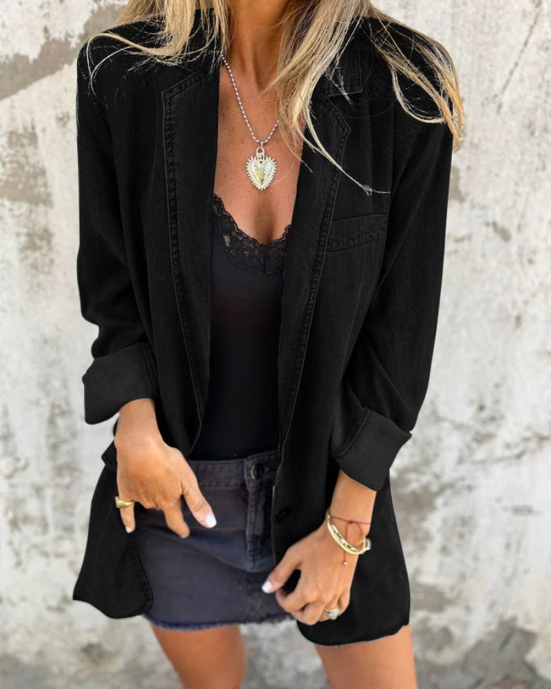 Astrid - Oversized Jeansjakke med Stil