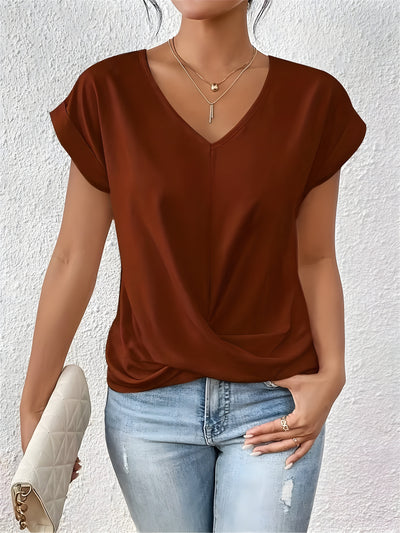 Kathrina |V-Hals Twist Front Top