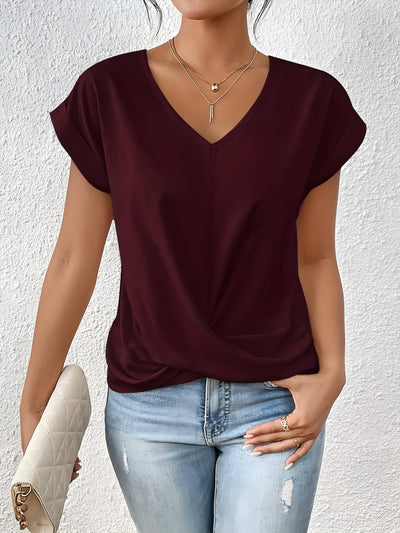 Kathrina |V-Hals Twist Front Top