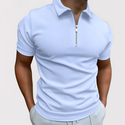 Malthe - Sporty & Elegant Polo med Lynlås