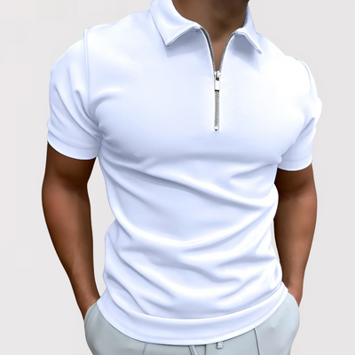 Malthe - Sporty & Elegant Polo med Lynlås