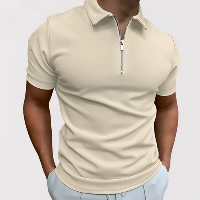 Malthe - Sporty & Elegant Polo med Lynlås