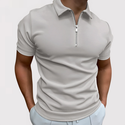 Malthe - Sporty & Elegant Polo med Lynlås