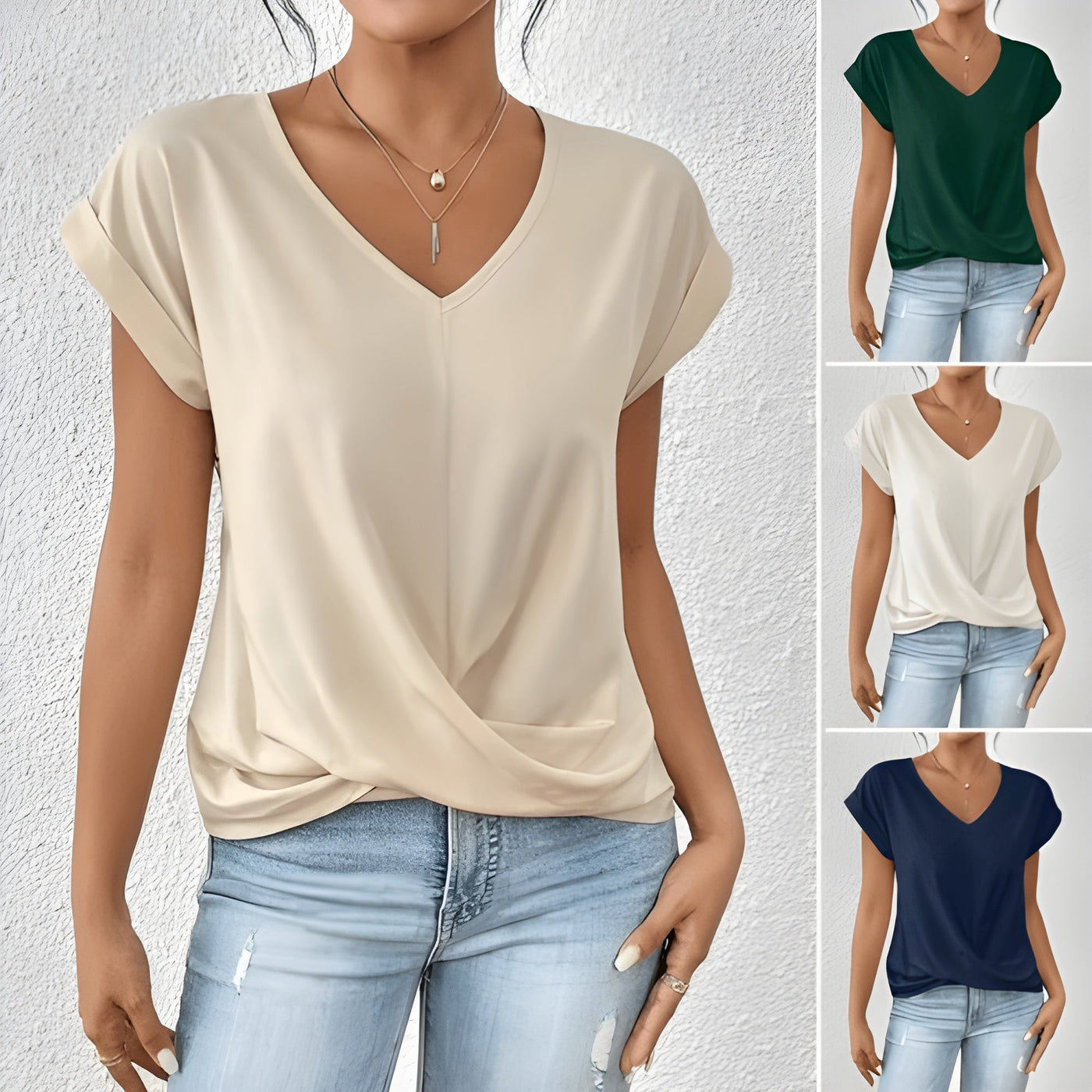 Kathrina |V-Hals Twist Front Top