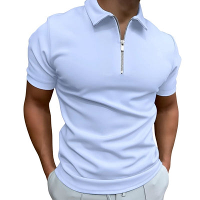 Malthe - Sporty & Elegant Polo med Lynlås
