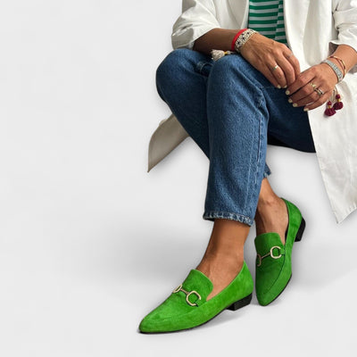 Kaia – Slip-on ballerinaer med spids snude